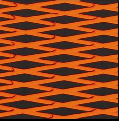 Mat sheet "Cut Diamond" Black on orange 