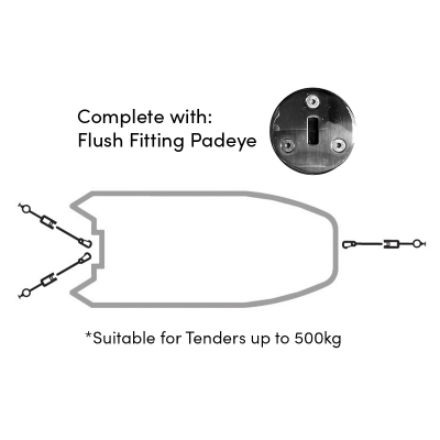 Padeye - Flush Fitting Set GREY